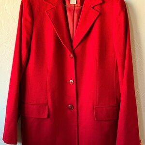 Vintage Red 100% Cashmere Neiman Marcus Material by Loro Piana Blazer Jacket